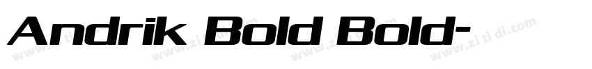 Andrik Bold Bold字体转换